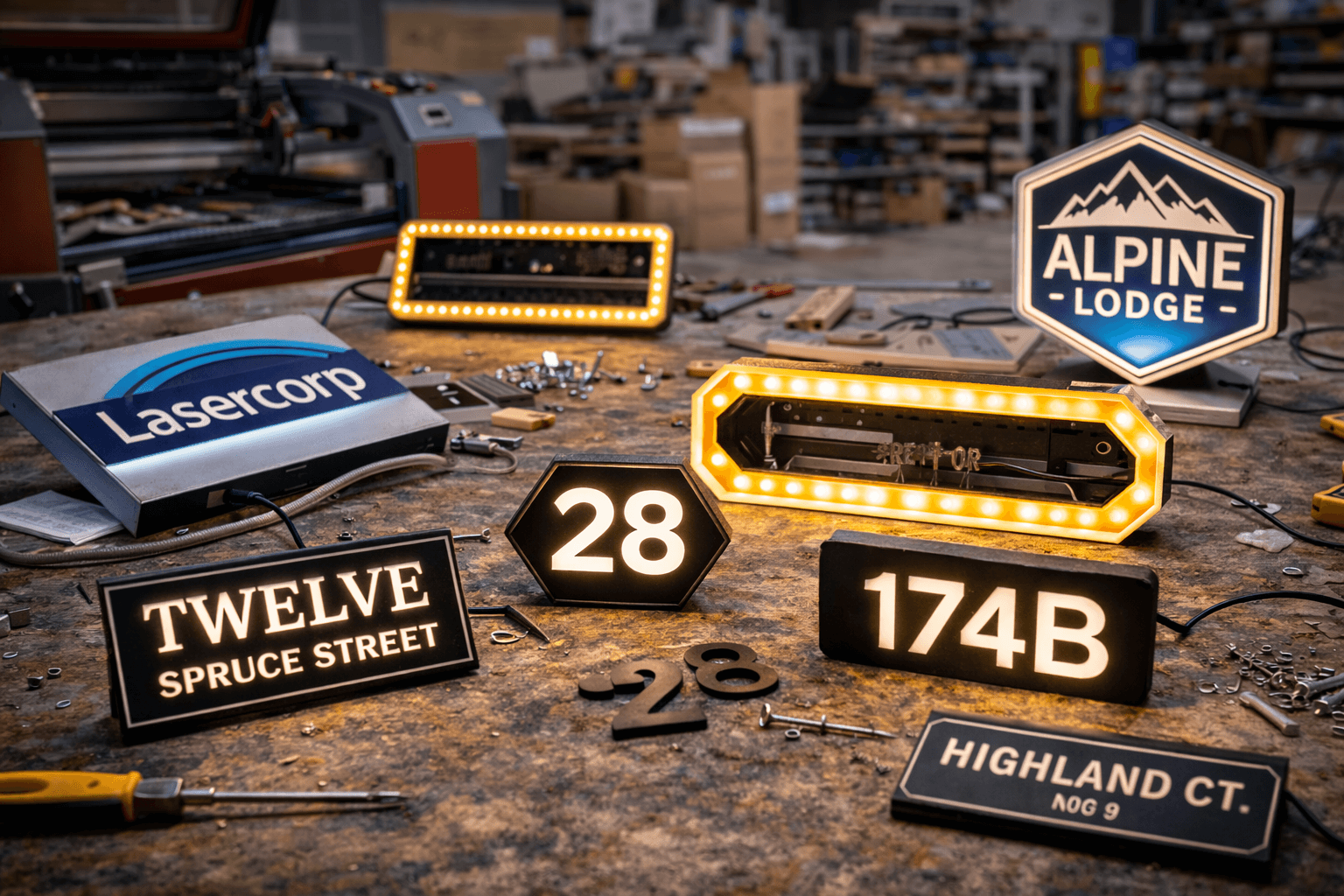 Valguskastid & valgustatud majanumbrid Valguskastid & valgustatud majanumbrid