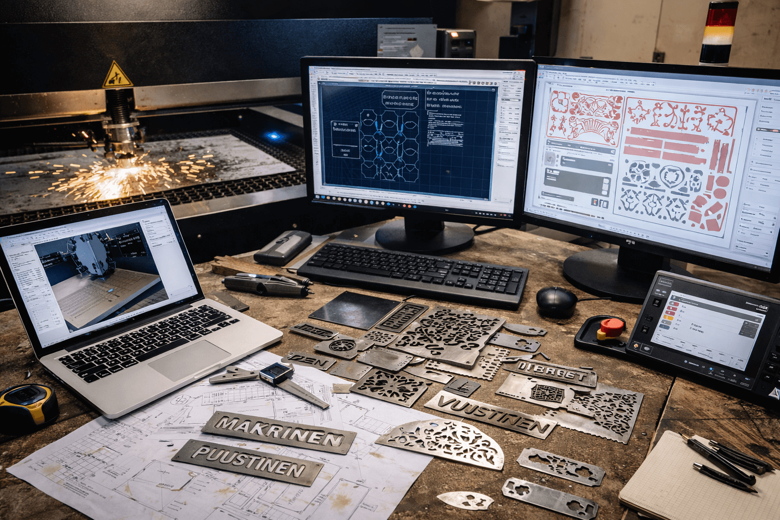 Laser- ja lõikusteenuste kasutajad (CO₂ ja fiiber) 2D laserjoonised, lõikejoonised laserile