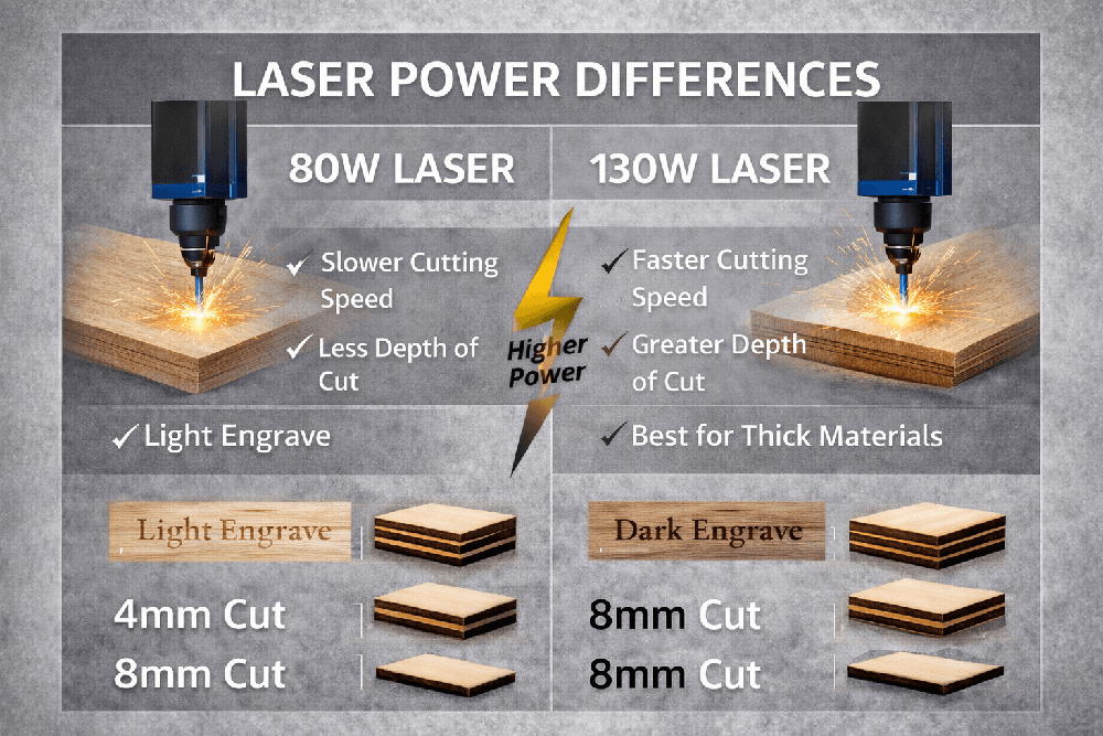Laserite võimsuse võrdlus laserite võimsuste erinevused